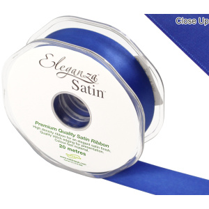 Eleganza Double Faced Satin 25mm X 20m Royal Blue No.18