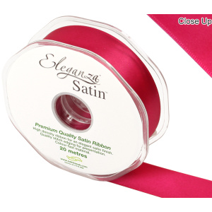 Eleganza Double Faced Satin 25mm X 20m Deep Cerise No.30