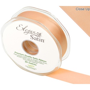 Eleganza Double Faced Satin 25mm X 20m Peach No.05