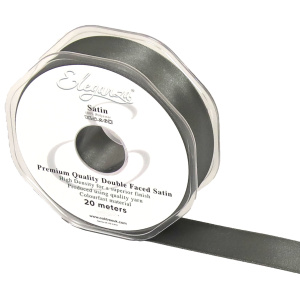 Eleganza Double Faced Satin 25mm X 20m Graphite No.91