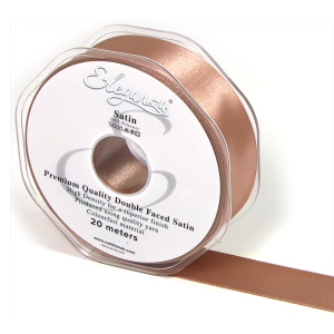 Eleganza Double Faced Satin 25mm X 20m Deep Rose Gold No.88