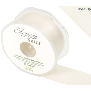 Eleganza Double Faced Satin 38mm X 20m Ivory No.61