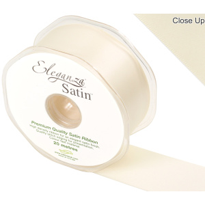 Eleganza Double Faced Satin 38mm X 20m Cream No.62