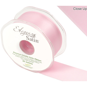 Eleganza Double Faced Satin 38mm X 20m Lt Pink No.21