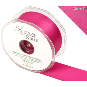 Eleganza Double Faced Satin 38mm X 20m Fuchsia No.28