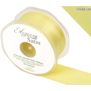 Eleganza Double Faced Satin 38mm X 20m Pale Yellow No.10