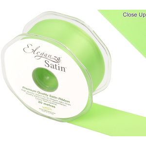 Eleganza Double Faced Satin 38mm X 20m Lime Green No.14