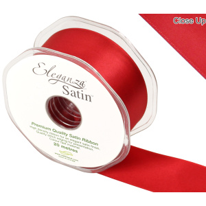 Eleganza Double Faced Satin 38mm X 20m Red No.16