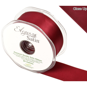 Eleganza Double Faced Satin 38mm X 20m Claret No.31
