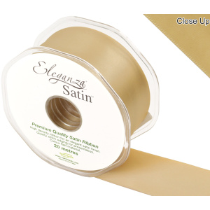 Eleganza Double Faced Satin 38mm X 20m Gold No.35