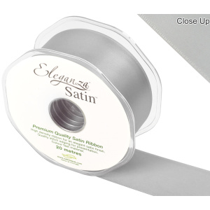 Eleganza Double Faced Satin 38mm X 20m Silver No.24