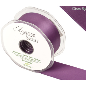 Eleganza Double Faced Satin 38mm X 20m Damson No.48
