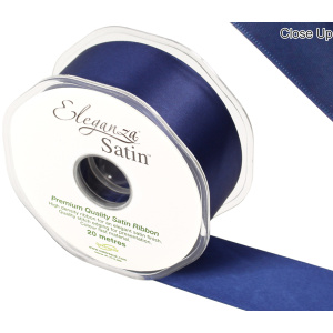 Eleganza Double Faced Satin 38mm X 20m Midnight Blue No.19