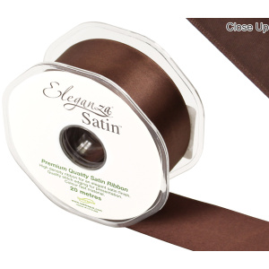 Eleganza Double Faced Satin 38mm X 20m Chocolate No.58