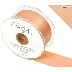 Eleganza Double Faced Satin 38mm X 20m Peach No.05