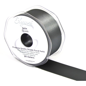 Eleganza Double Faced Satin 38mm X 20m Graphite No.91