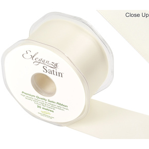 Eleganza Double Faced Satin 50mm X 20m Ivory No.61