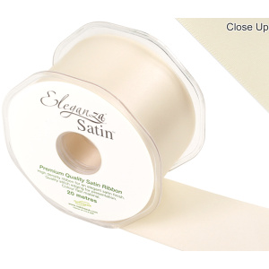 Eleganza Double Faced Satin 50mm X 20m Cream No.62