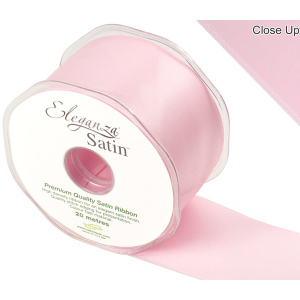 Eleganza Double Faced Satin 50mm X 20m Lt Pink No.21