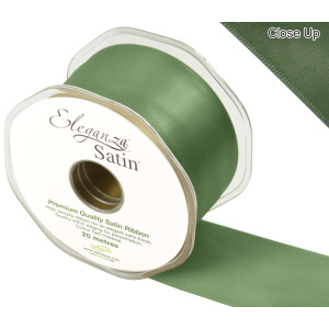 Eleganza Double Faced Satin 50mm X 20m Sage Green No.51