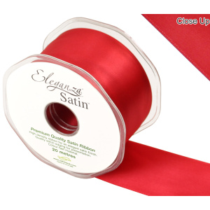 Eleganza Double Faced Satin 50mm X 20m Red No.16