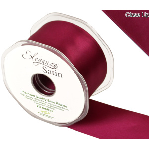 Eleganza Double Faced Satin 50mm X 20m Burgundy No.17
