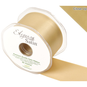 Eleganza Double Faced Satin 50mm X 20m Gold No.35