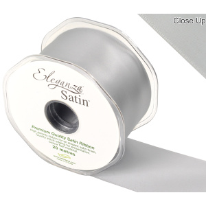 Eleganza Double Faced Satin 50mm X 20m Silver No.24