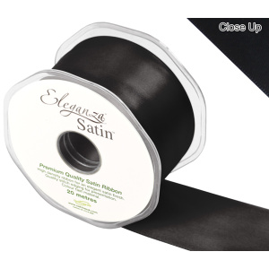 Eleganza Double Faced Satin 50mm X 20m Black No.20