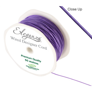 Eleganza Wired Designer Cord 1mm X 50m Lavender No.45