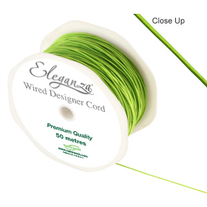 Eleganza Wired Designer Cord 1mm X 50m Lime Green No.14