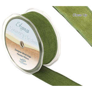 Eleganza Wired Country Hessian 38mm X 10m Green No.50