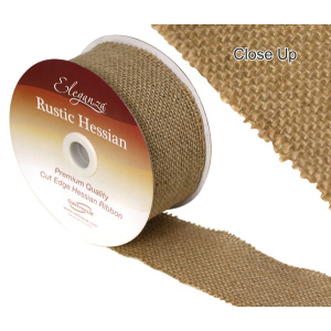 Eleganza Rustic Hessian Cut Edge 50mm X 9.1m Natural No.02