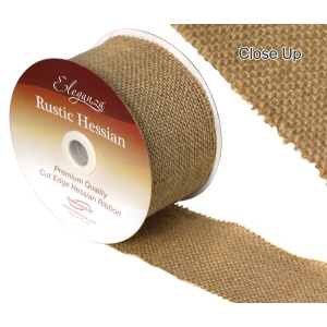 Eleganza Rustic Hessian Cut Edge 70mm X 9.1m Natural No.02