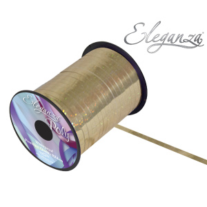 Eleganza Poly Curling Ribbon Holographic 5mm X250yds Gold