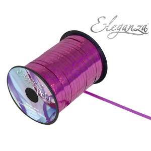 Eleganza Poly Curling Ribbon Holographic 5mm X250yds Fuchsia