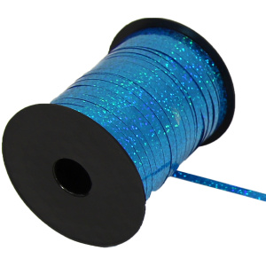 Eleganza Poly Curling Ribbon Holographic 5mm X250yds Turquoise