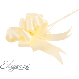 Eleganza Poly Pull Bows 30mm X 30pcs Cream No.62