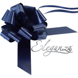 Eleganza Poly Pull Bows 30mm X 30pcs Navy Blue No.19