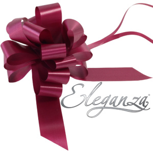 Eleganza Poly Pull Bows 30mm X 20pcs Burgundy No.17