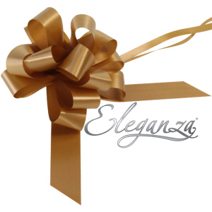 Eleganza Poly Pull Bows 30mm X 30pcs Gold No.35