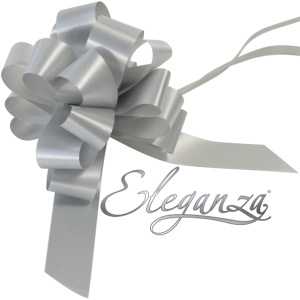 Eleganza Poly Pull Bows 30mm X 30pcs Silver No.24