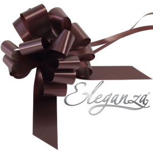 Eleganza Poly Pull Bows 30mm X 30pcs Chocolate No.58