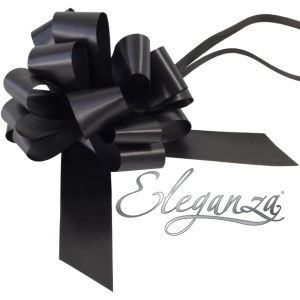 Eleganza Poly Pull Bows 30mm X 30pcs Black No.20