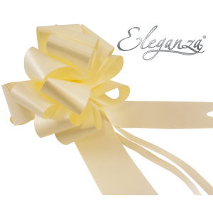 Eleganza Poly Pull Bows 50mm X 20pcs Cream No.62