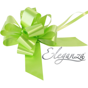 Eleganza Poly Pull Bows 50mm X 20pcs Lime Green No.14