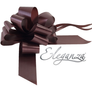 Eleganza Poly Pull Bows 50mm X 20pcs Chocolate No.58