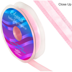 Eleganza Satin Edge Organza 15mm X 25m Lt. Pink No.21