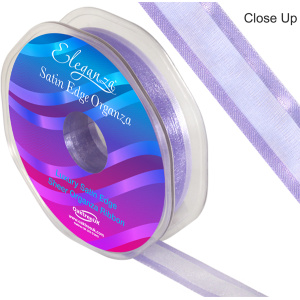 Eleganza Satin Edge Organza 15mm X 25m Lavender No.45