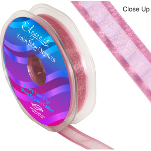 Eleganza Satin Edge Organza 15mm X 25m Dusky Pink No.74